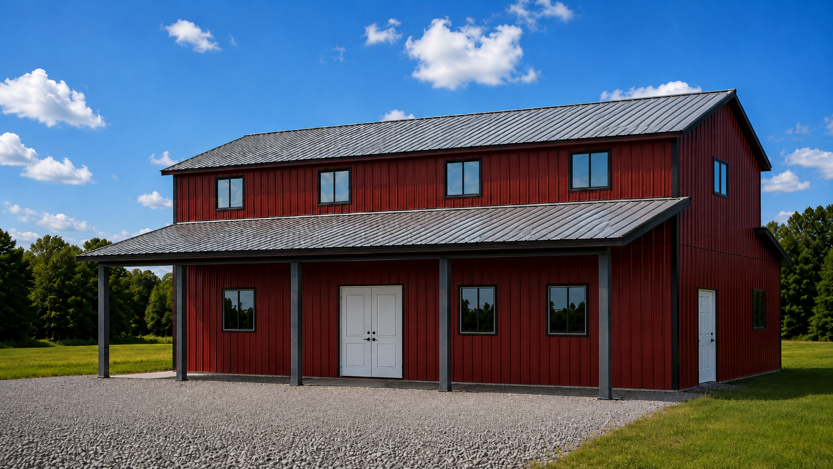 Metal garage building example