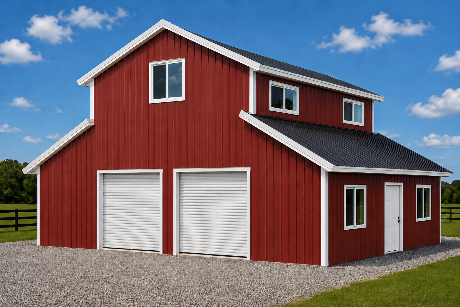 Metal garage building example