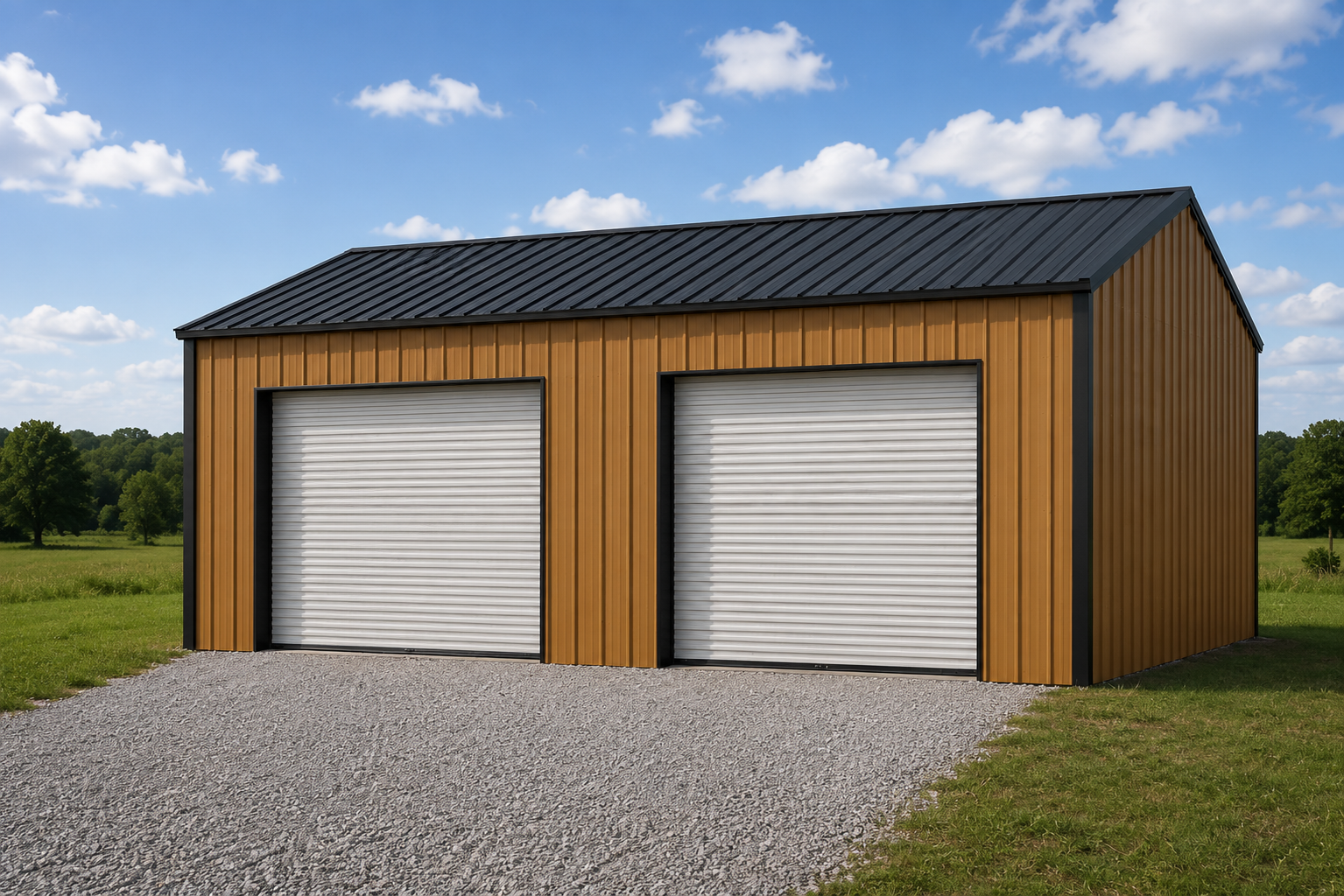 Metal garage building example
