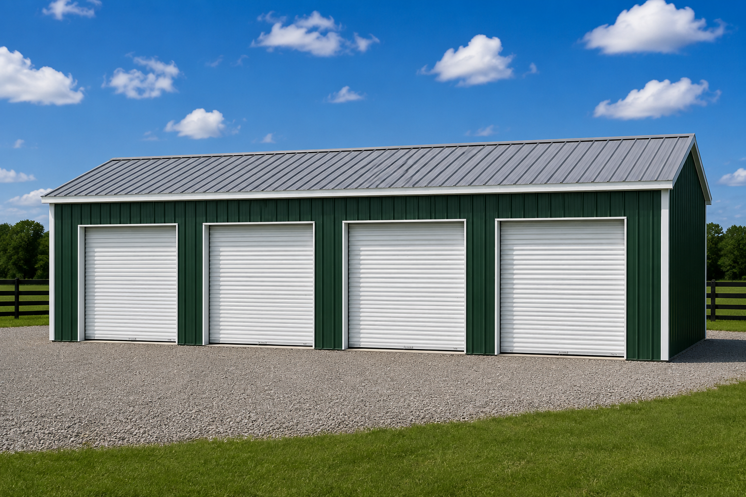 Metal garage building example